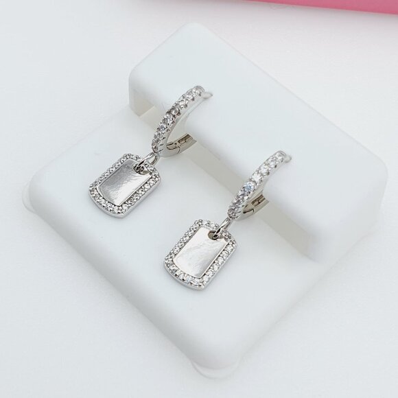 "925 Sterling Silver Cubic Zirconia Earrings, U19254687 - Picture 2 of 11